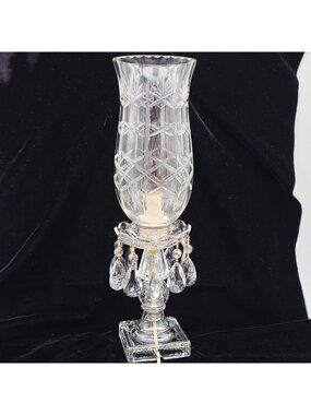 Crystal Prism Table Lamp Vintage Hollywood Regency Boudoir Vanity Light Victoria